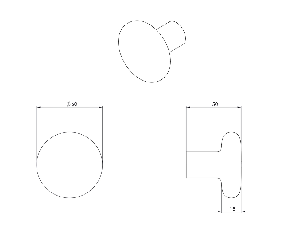 Gałka do drzwi Biały mat Soap