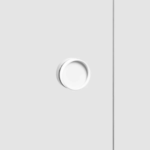 Klamka Monviso Biały VERUM Tondo do drzwi przesuwnych szklanych