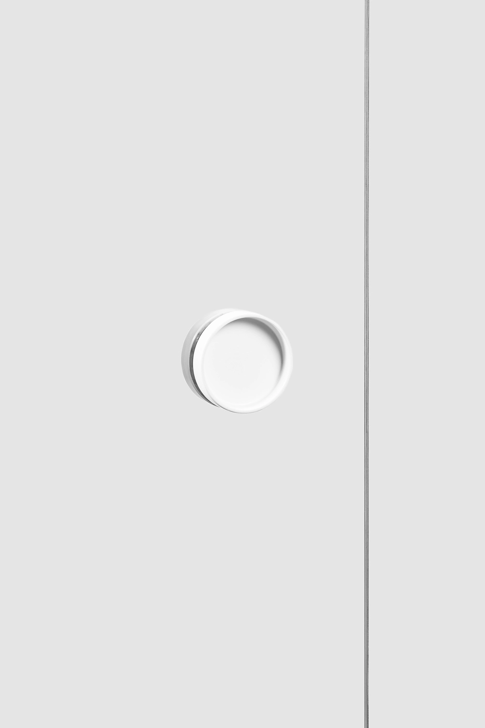 Klamka Monviso Biały VERUM Tondo do drzwi przesuwnych szklanych