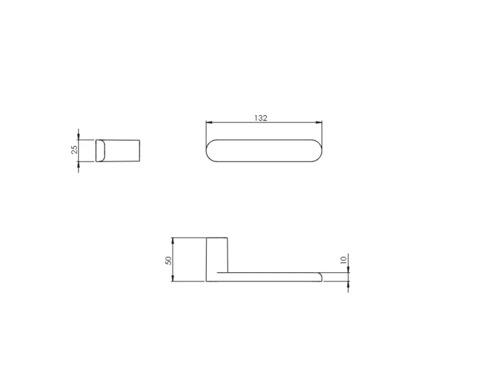Klamka drzwiowa VERUM Pure w kolorze beż matowy piaskowany
