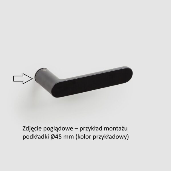 czarna klamka Verum Pure z podkladka 24mm