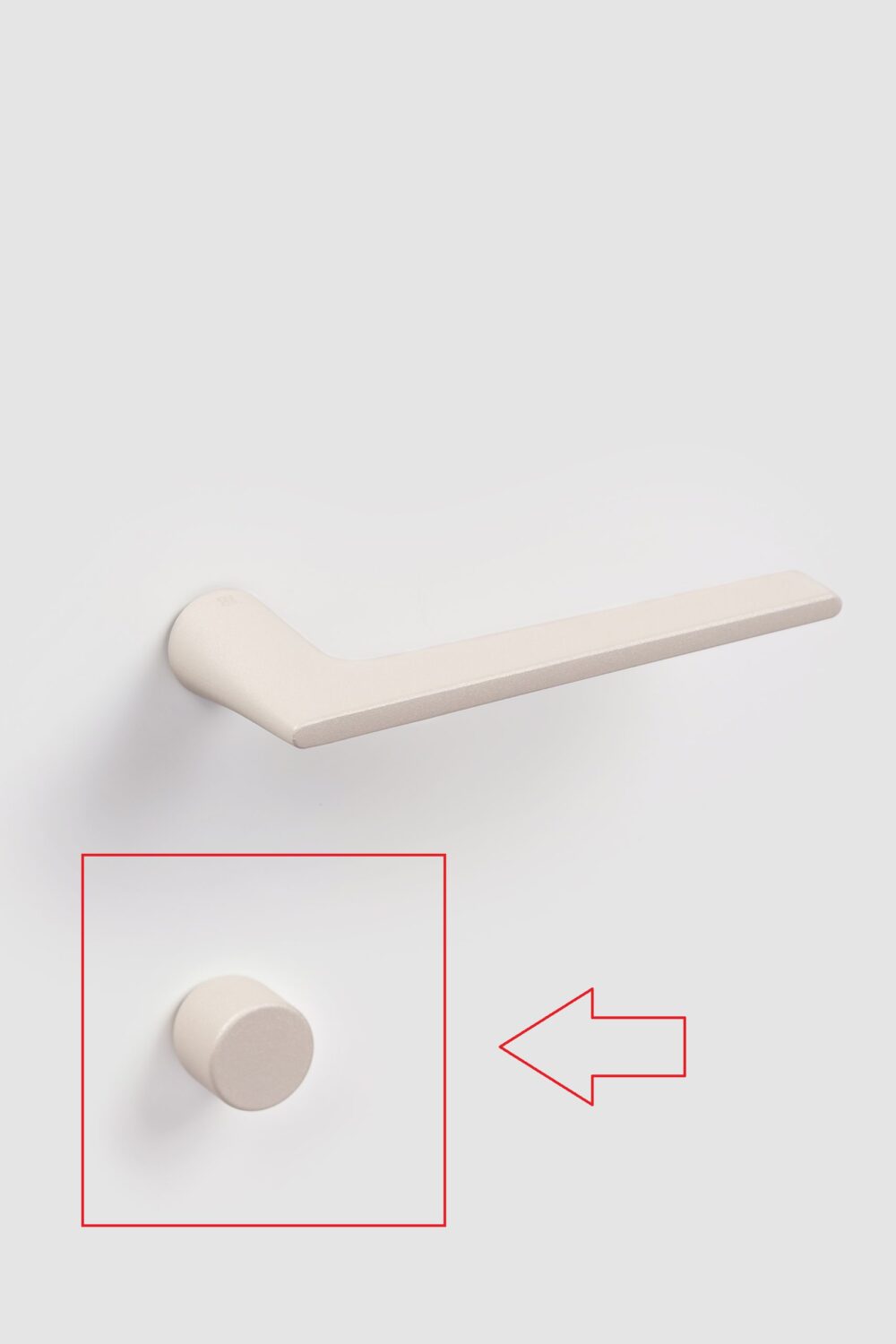 rozeta wc verum punto w kolorze Beż matowy piaskowany z klamka Lieve