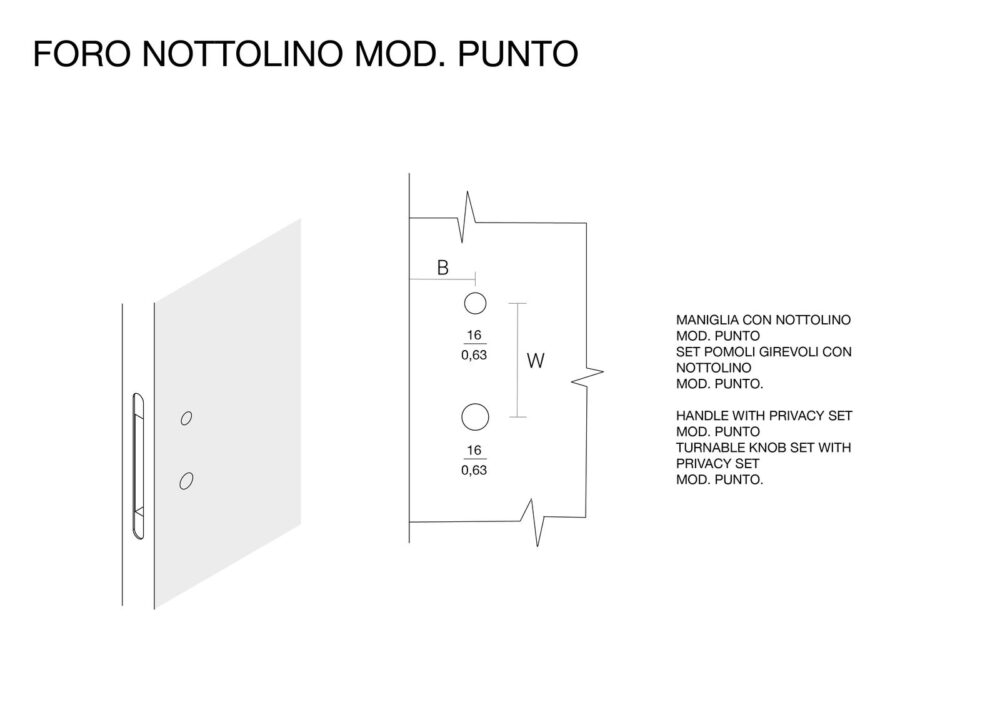 Rozeta WC Punto – minimalistyczne wykończenie do drzwi łazienkowych